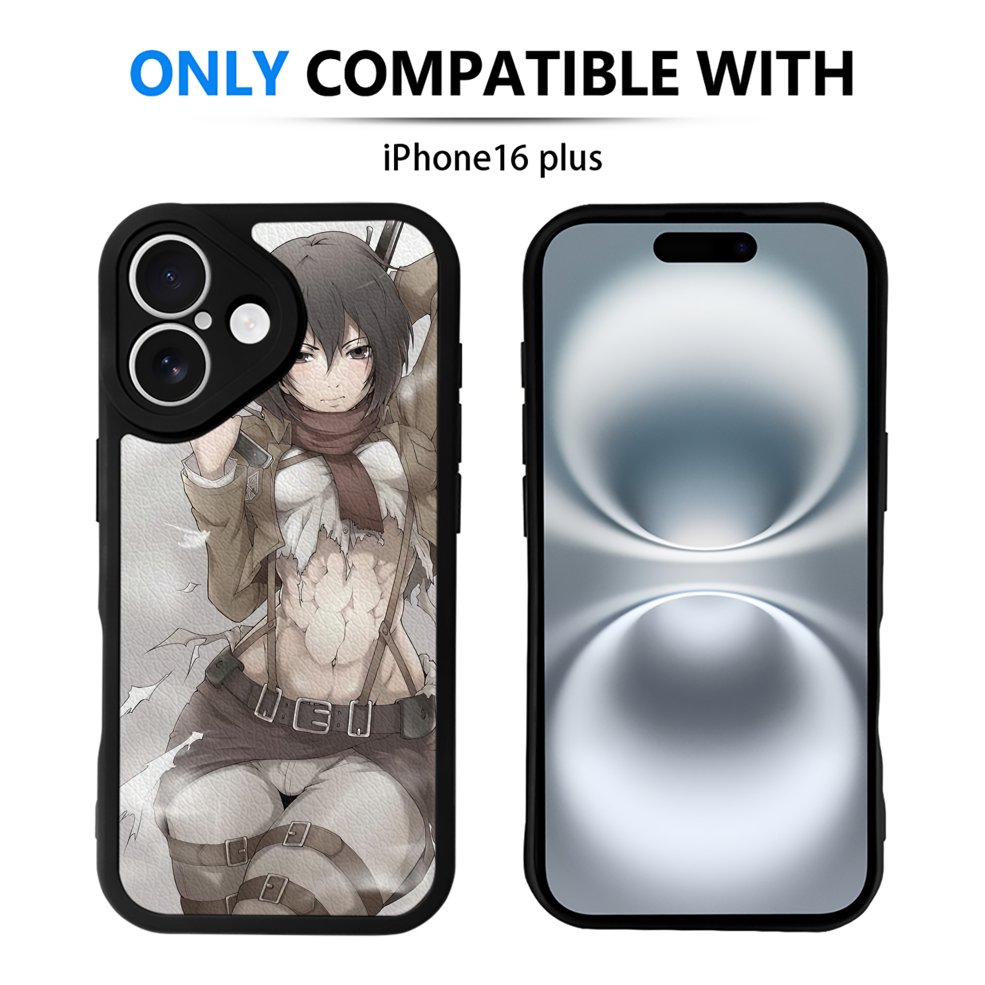 （画像用） 進撃の巨人 Attack on Titan 【iPhone 16シリーズ対応】シリコンスマホケース（レザー調） 材質：シリコン
